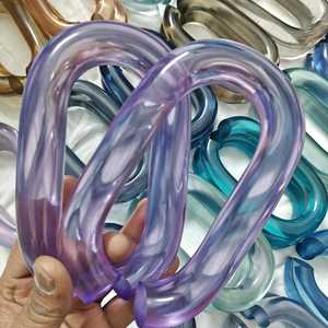 Cadena de Eslabones Gruesos de Resina Mate Multicolor, Piezas de Cadena Cubana Acrílica para Decoración de Paredes, Cadena de Eslabones Disponible en Todos los Colores - Product Image 1