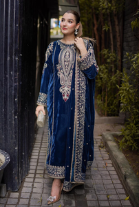Anarkali pakistanais de luxe, longue robe maxi à manches longues, richement brodée, pour femmes, tenue de réception de mariage, tenue de mariée - Product Image 2