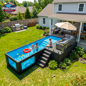 Customizable Container Swimming <b>Pool</b> Prefabricated Fiberglass Above Ground UV Resistant Corrosion-resistant Wind-Proof - Product Image 2