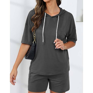 Sudaderas con capucha para jóvenes de mujer con logotipo personalizado directo de fábrica, sudaderas de invierno de peso pesado a la moda con Sudadera con capucha de sublimación de patrón sólido - Product Image 3