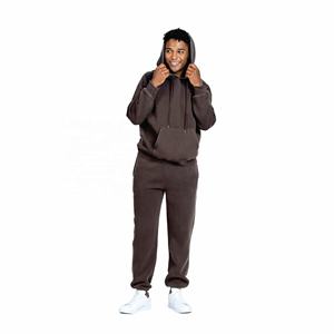Conjunto Deportivo de Alta Calidad para Hombre, Sudadera con Capucha y Pantalones Deportivos Anchos de Algodón Grueso, Estampado Digital, Venta al Por Mayor - Product Image 4