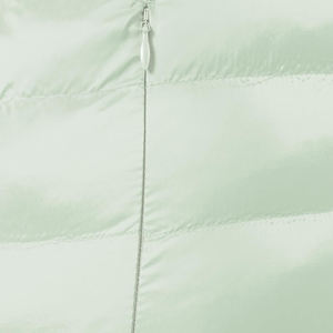 Veste matelassée légère pour femme, col montant, manteau d'hiver chaud, vêtement d'extérieur rembourré, veste élégante vert menthe avec fermeture éclair intégrale - Product Image 3