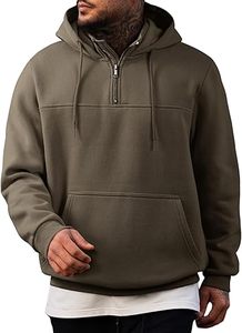 Sudaderas Casuales de Invierno para Hombre, Color Sólido, Moda, Corte Regular, 100% Algodón, Felpa, con Bolsillo - Product Image 5