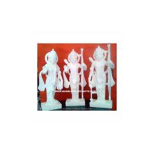 Statue de Ram Darbar en marbre italien, Ram, Sita et Laxman debout, polie, de qualité supérieure, pour le culte et la décoration de la maison - Product Image 1