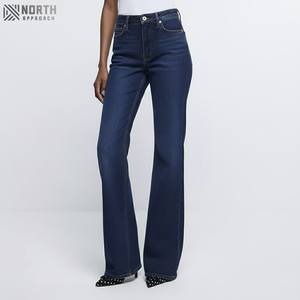 Jeans de Mezclilla Casuales Rectos para Mujer, Cintura Media, Transpirables, con Estampado 3D, Tallas Grandes, Color Azul Desgastado, Moda de Verano - Product Image 4