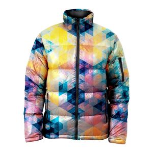 Unisex Casual Outdoor Winter <b>Jacket</b> Custom Design Sublimation Printed Puffer Hood Street Wear Bubble Style Pocket <b>Waterproof</b> - Product Image 4