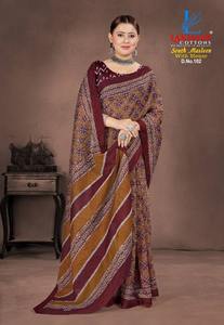 Sari en coton léger et durable pour femmes, réversible, infroissable, séchage rapide, motifs vibrants, toutes saisons, personnalisation OEM, fête - Product Image 2