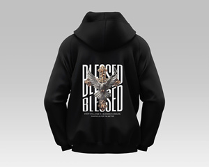 Sudadera unisex de algodón 100% con capucha suave para invierno con logotipo bordado personalizable para clima frío - Product Image 4