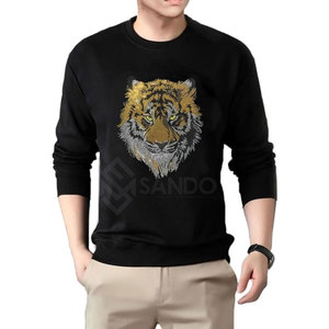 เสื้อกันหนาวลำลองสำหรับผู้ชายเสื้อสเวตเชิ้ตประดับพลอยเทียมสำหรับฤดูใบไม้ร่วงและฤดูหนาว - Product Image 1