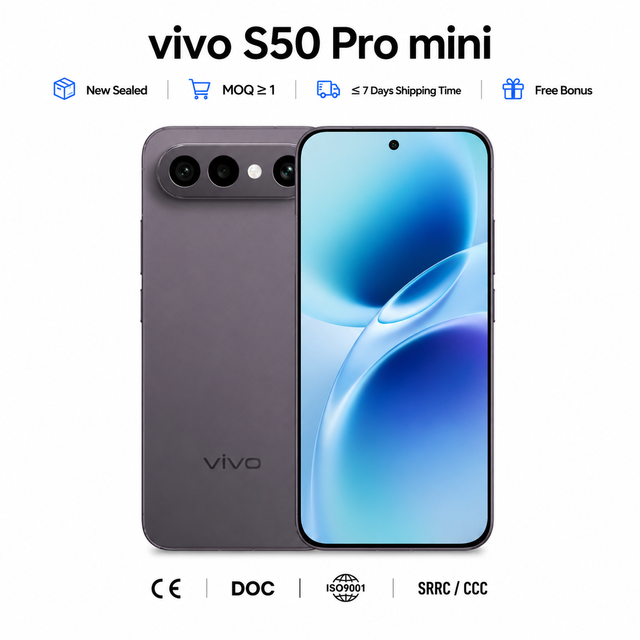 Wholesale vivo S50 Pro Mini 5G Octa Core CDMA Snapdragon 8 Gen 5 Smartphone 6.31" 120Hz 6000-6999mAh 50MP Camera