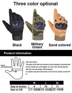 Gants tactiques personnalisés de la meilleure qualité pour les doigts Gants de tir à la jointure dure en plein air Gants de qualité en vente - Product Image 5