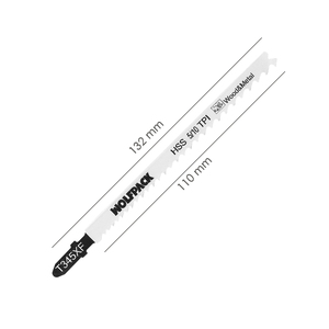 Long Jigsaw Blade for Wood/Metal/Plastic, Medium/Heavy Cutting, 5 Pieces. Chrome Vanadium Blade 58. Universal T-Shank. - Product Image 2