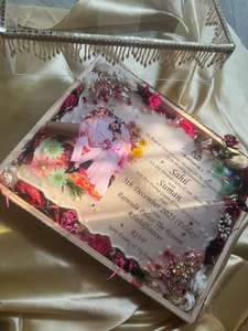 Royal Luxury 15th Birthday <b>Suite</b> Elegant Clear Acrylic Quinceaera Invitation Gold Foil Engraving Handmade <b>Wedding</b> Signs - Product Image 6