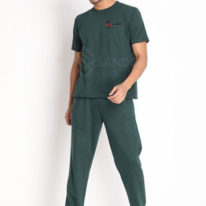 Survêtement d'été à logo personnalisé pour hommes, vêtements écologiques de haute qualité à motif solide et de marque privée - Product Image 1