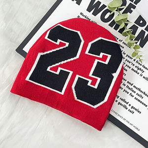 Gorro de Jacquard multicolor unisex con letras estilo Hip Hop cálido elástico y transpirable impresión Digital para mujeres y hombres - Product Image 6