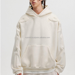 Streetwear Style Oversized <b>Hoodie</b> for Men <b>Women</b> <b>Soft</b> Cotton Blend Pullover Trendy Embossed <b>Hoodie</b> for Winter Season - Product Image 5