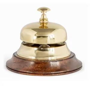 Campana de Escritorio de Latón con Acabado Pulido, Campana de Escritorio Náutica de Diseño Antiguo, Accesorios de Mesa, Regalos Decorativos - Product Image 2