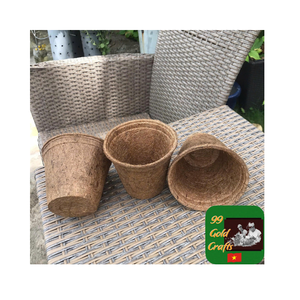 Pots en fibre de coco brune Conteneurs de pépinière biodégradables écologiques Différentes tailles pour la culture d'herbes, de fleurs et d'arbres - Product Image 4