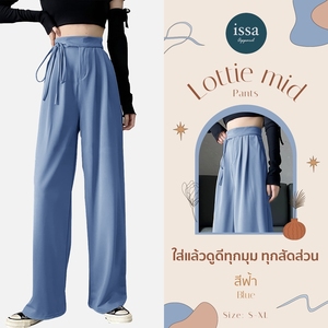 Pantalones de microtejido de cintura alta de talla grande para mujer, elegantes Pantalones rectos de corte de pierna Media, ajuste alisador de barriga, estampado de botones transpirables - Product Image 2