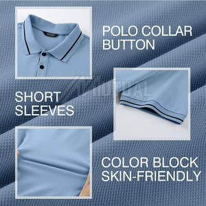 Cómodo ajuste hombres Polo camisetas Durable mezcla de algodón Material suave Polo camisetas para ropa de calle - Product Image 6