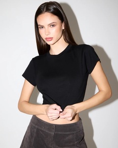 Camiseta de Mujer de Manga Corta, Cuello Redondo, Corte Holgado, 100% Algodón/Poliéster, con Estampado, para la Temporada de Verano - Product Image 3