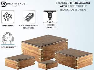 Grandes urnes funéraires pour cendres humaines Urnes décoratives en bois pour hommes et femmes adultes - Product Image 4