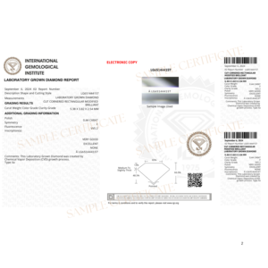 Diamantes Cultivados en Laboratorio con Certificación IGI, Corte Radiante de 0.80 Quilates, Claridad F VVS2, Anillo de Compromiso y Boda, Joyería, Diamantes Sueltos CVD HPHT - Product Image 6