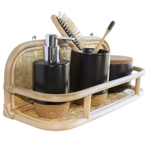 Étagère murale en rotin tissé à la main fabriquée au Vietnam matériau écologique utilisé pour la décoration de la maison étagère de rangement en gros - Product Image 3