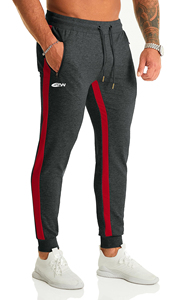 Pantalones de chándal ajustados de alta calidad para hombre, Pantalones chinos cónicos con bolsillo lateral y cordón en la cintura, mezcla de algodón elástico - Product Image 5