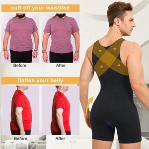 Body Moldeador Térmico de Spandex para Hombre, Sin Costuras, Control de Abdomen, Mono, Pantalones Cortos, Body Completo, Transpirable - Product Image 5