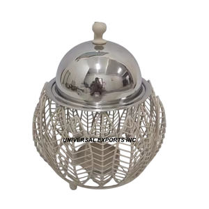 Nouvelle collection de chauffe-plats de luxe en métal de forme ronde Casserole de table et marmite au design classique - Product Image 2