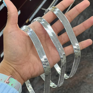 สร้อยคอเงินสเตอร์ลิงลายก้างปลา มีหลายขนาดความยาวตั้งแต่ 16 ถึง 24 - Product Image 1