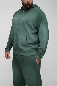 Survêtement personnalisé de haute qualité en gros, à capuche, antibactérien, hiver, 100% coton, poignets élastiques, livraison aérienne - Product Image 3