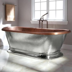 Bañera de baño independiente personalizable de alta calidad, cobre puro con acabado Premium, varios diseños disponibles, embalaje incluido - Product Image 6