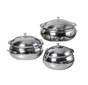Exclusive Design Shiny Polished Round Metal Hotpot Wedding and Event Dinner Service Casserole Hot Pot for Wedding Serving Warmer - Product Image 2