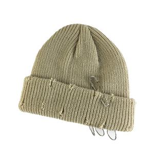 Gorros de punto unisex, gorro sólido con logotipo personalizado, gorro cálido de invierno, gorros cálidos de invierno con puños acrílicos - Product Image 6