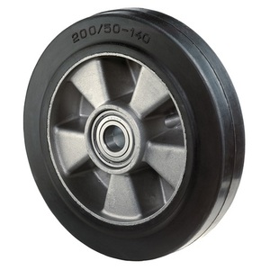 Caster Wheel Spare 160mm Diameter 300kg Load Capacity Black Rubber 20mm Axle 60mm Hub Length - Product Image 1
