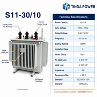 Transformateur de distribution triphasé immergé dans l'huile IEC CE 200 kVA 10 kV 11 kV pour sous-station de réseau électrique