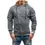 Cárdigan de Invierno para Hombre, Tejido con Forro Polar, Cierre de Cremallera y Decoración de Botones, Diseño con Patrón de Letras - Product Image 2