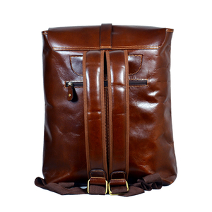 Genuine Leather <b>Laptop</b> <b>Backpack</b> Unisex Classic Softback with Hasps Closure 20-39L Capacity Durable Shoulder Straps - Product Image 5