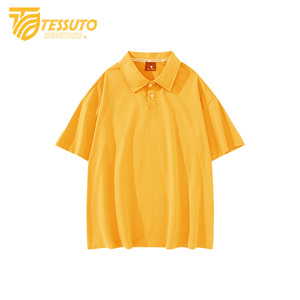 Camisa de Punto de Manga Corta para Hombre, 100% Algodón, Anti-Pilling, Diseño de Cuello Estampado con Patrón Sólido, Logotipo Personalizado, 180g - Product Image 6
