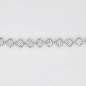 Pulsera de diamantes Moissanite Pulsera de tenis de racimo de diamantes Hermosa pulsera de plata esterlina - Product Image 2