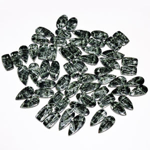 Piedra preciosa suelta de serafinita natural Piedra preciosa suelta fosilizada Precio al por mayor Par Último diseño Venta al por mayor Par de pendientes - Product Image 6