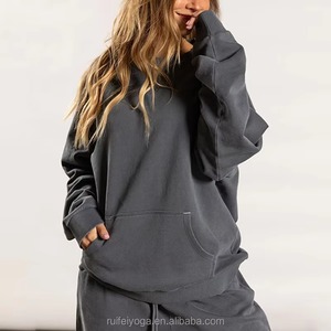 Ensemble pantalon deux pièces pour femmes Survêtement Vêtements d'automne Jogging de sport à capuche Ensemble 2 pièces pour femmes - Product Image 2