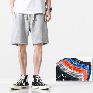 2025 pantalones cortos deportivos personalizados para hombres 100% algodón transpirable medio gimnasio compresión pantalones cortos atléticos patrón sólido de alta calidad para - Product Image 2