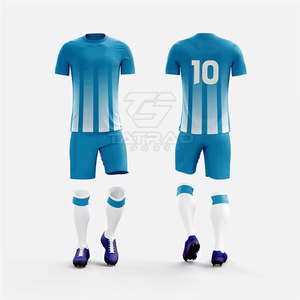 Nuevo Conjunto de Uniforme de Fútbol Personalizado para Hombre, Impreso, Transpirable, Ligero, de Manga Corta, Corte Ajustado, 100% Poliéster - Product Image 2