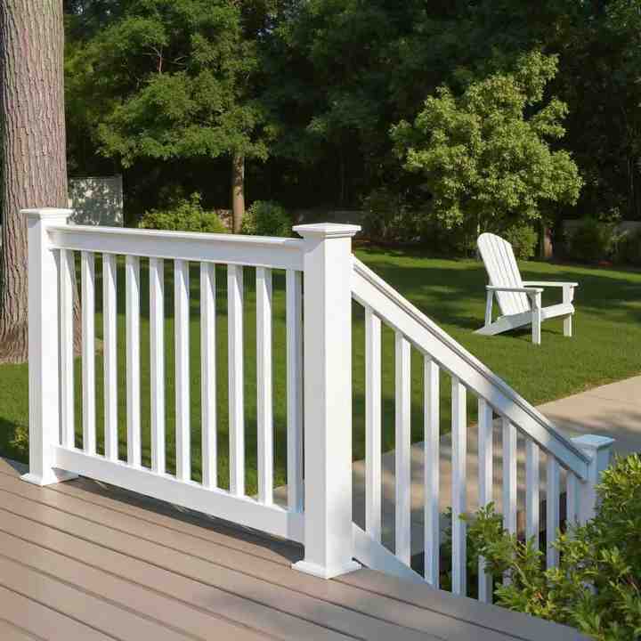 Fentech Veranda PVC White Decking Railing Vinyl Balusters Balconies ...