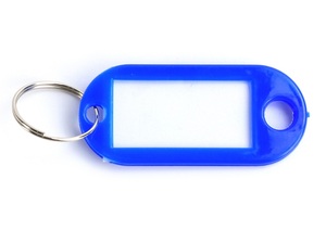 Portachiavi blu con etichetta 25 pezzi (Mader 65356) - Product Image 1
