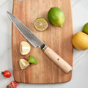Couteau de chef de cuisine avec manche en bois Pakka en acier naturel Damas de qualité supérieure personnalisé OEM ODM - Product Image 1