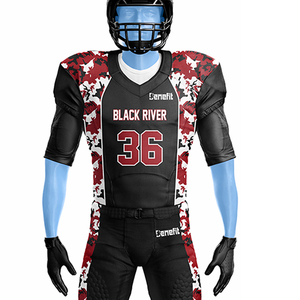ชุดเครื่องแบบสำหรับผู้ชายชุดเสื้อฟุตบอลอเมริกันเสื้อเจอร์ซีย์พิมพ์ลายซับลิเมชัน - Product Image 3